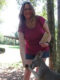 Michele making a new friend